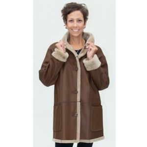 CLEARANCE!! Light Brown Nappa Fur Shearling